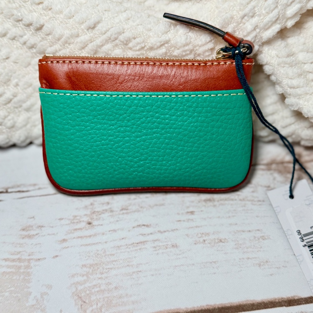 NWT Dooney & Bourke Pebble Grain Small Coin Case - Spearmint 🦄 - Picture 3 of 6
